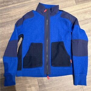 Topo Designs Blue and Black Full-Zip Jacket